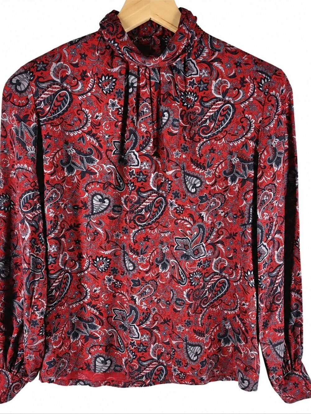 Vtg 90s Country Sophisticates Petite by Pendleton Paisley Blouse 6 USA‎